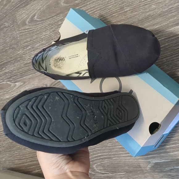 Toms Alpargata Men's Recycled Cotton Canvas Slip On Trainers In Black Size 8 - Picture 6 of 7